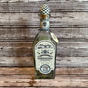 Fortaleza blanco tequila bottle empty up cycle decor arts crafts